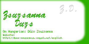 zsuzsanna duzs business card